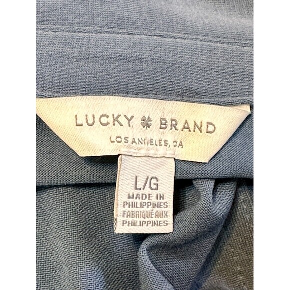 NWT Lucky Brand Women Size L Blue Button-Up Cardigan Capsule Wardrobe Office - Picture 8 of 10
